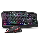 Redragon S101 Wired Gaming Keyboard and Mouse...