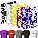 20 Sheets 880 Pieces Iron on Letters for Clothing,...