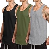COOFANDY Men's 3 Pack Quick Dry Workout Tank Top...