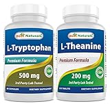 Best Naturals L-Tryptophan 500 mg & L-Theanine...
