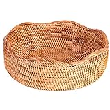 EdirFtra Vine round fruit basket bowl, hand woven...