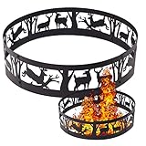 OKAYES Fire Pit Ring, Fire Ring Outdoor, Beach...