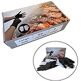 LavaLock Black Disposable Nitrile BBQ Gloves with...