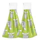 Boccsty Grey Sloth Hanging Kitchen Towels 2 Pieces...