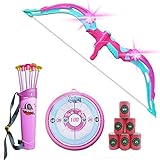 NWESTUN Bow and Arrow for Kids with LED Flash...