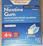 Coated Nicotine Gum 4mg Mint 100 Pieces Sugar Free...