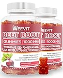 Beet Root Gummies 1000mg, Nitric Oxide Booster for...