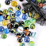 POPLAY 60PCS Colorful Glass Marbles,9/16 inch...