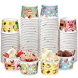 100 Pcs Ice Cream Cups 8 oz Disposable Ice Cream...