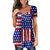 Summer Tops for Women 2023 4Th July Shirts for...