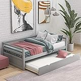 RUNWON Modern Twin Size Daybed with Trundle...