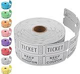 1000 Tacticai White Raffle Tickets (8 Colors...