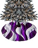 48 Inches Christmas Tree Skirt, Ombre Purple...