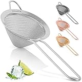 Zulay Stainless Steel Small Strainer - Effective...