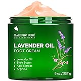 MAJESTIC PURE Lavender Oil Foot Cream, Warming...