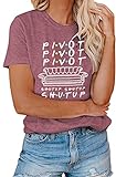Women Teen Girls Pivot Funny Graphic T Shirt Short...