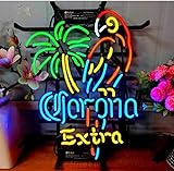 Extra Parrot Lady Luck Metal Frame Neon Sign...