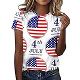 Womens Casual Independence Day Printed Short...