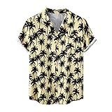 Men's Hawaiian Shirt Short Sleeves Floral Printed...