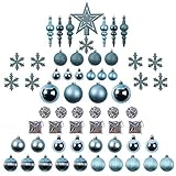 Sunnyglade 60ct Blue Christmas Tree Ball Ornaments...