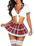 ADOME Sexy Lingerie for Women Naughty School Girl...