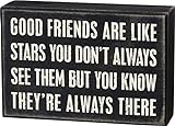 Primitives by Kathy 17423 Box Sign, Good Friends,...