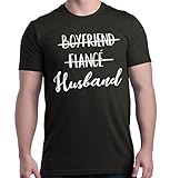 shop4ever Boyfriend Fiance Husband T-Shirt Wedding...