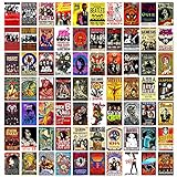 72Pcs Vintage Rock Band Posters Wall Collage Kit -...