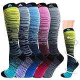 5 Pairs Graduated Compression Socks for Women&Men...
