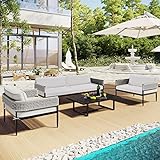 Woven Rope Patio Furniture Set, Outdoor Sectional...