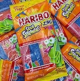 Haribo Zing Sour Streamers gummi candy – 6.3 oz...