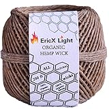 EricX Light 100% Organic Hemp Wick,200 FT...