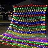 LED String Lights Net Mesh Curtain Christmas...