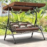 AECOJOY 3-Seat Outdoor Patio Swing Chair, Large...