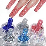 Chunky for Nails - Nail Art Sequins Kits,Pack of 6...
